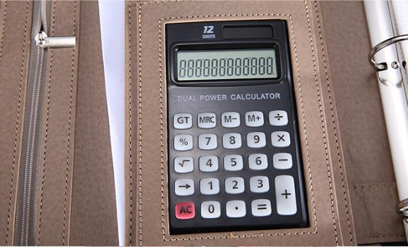 Office Folder A4 Multi-Function Binder Pu Manager Folder Padfolio