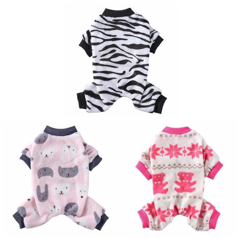 Winter Hond Kleren Mooie Sneeuwvlok Zachte Fleece Pyjama Voor Kleine Middelgrote Honden Puppy Warme Hond Kleding 4-Legged Jas kleding #