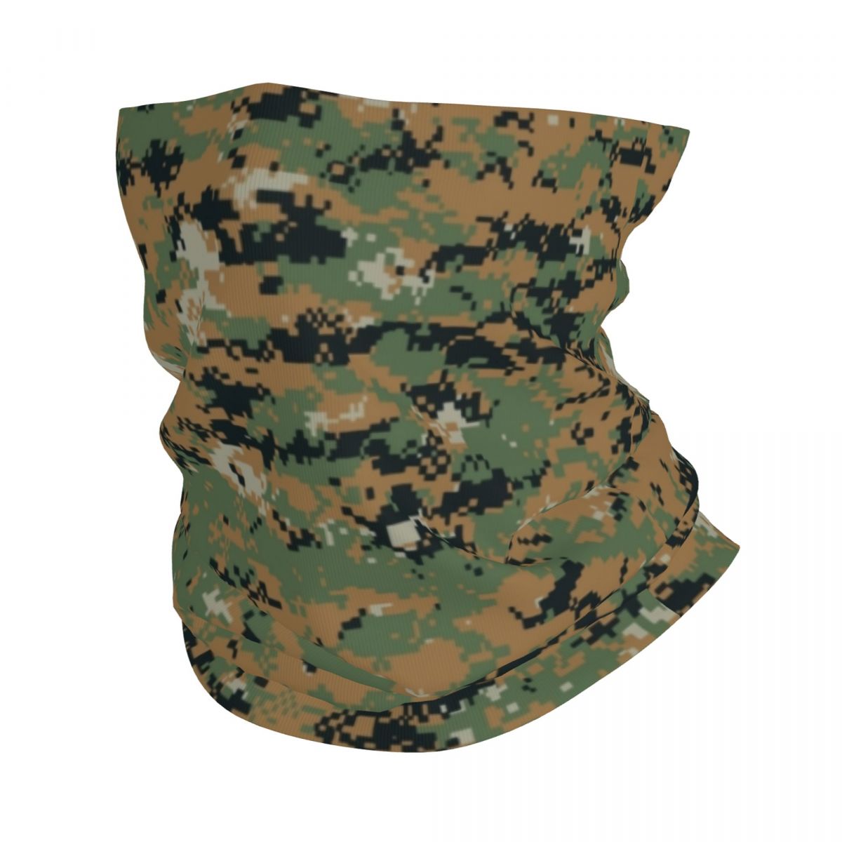 Polaina de cuello de camuflaje Digital verde NWU personalizada, protector facial UV para hombres y mujeres, pañuelo de invierno para senderismo
