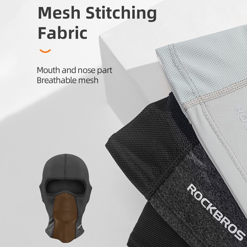 ROCKBROS Bike Mask For The Face Summer Breathable Sun UV Protection Balaclava Glasses Hole Men Women Quick-Drying Mask Reusable