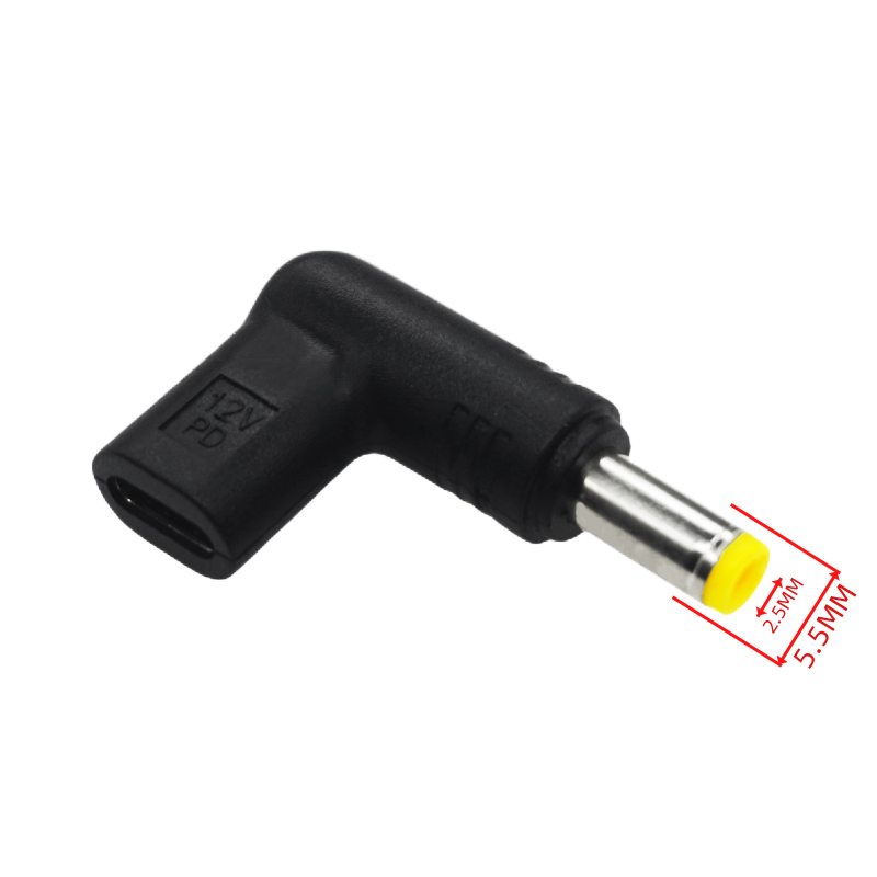 USB C PD to DC Power Connector Universal 12V Type C to DC Jack Plug Charging Adapter Converter for Router Tablet: Gold