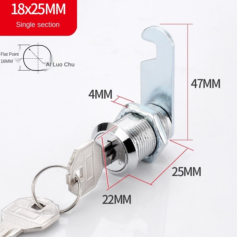 Drawer Locks with 2 Keys Lock Furniture Hardware Door Cabinet Lock for Office Desk Letter Box Cam Locks 16mm 20mm 25mm 30mm
