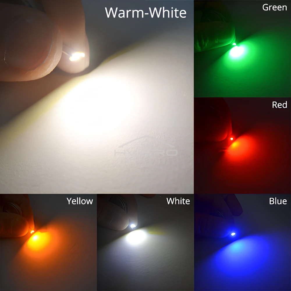 100/200X Chips LED SMD SMT blancos 3014 Cuentas de luz rojas, verdes, azules y amarillas Lámpara de 10-12LM 6000-6500K 1,8 ~ 3,4 V 20MA Diodo emisor Led