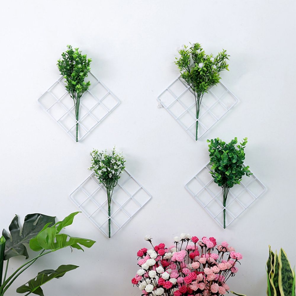 Nordic Style Metal Mesh Grid Wall Photos Grids Pictures Postcards Frame Iron Storage Rack Holder Home Bedroom DIY Decoration