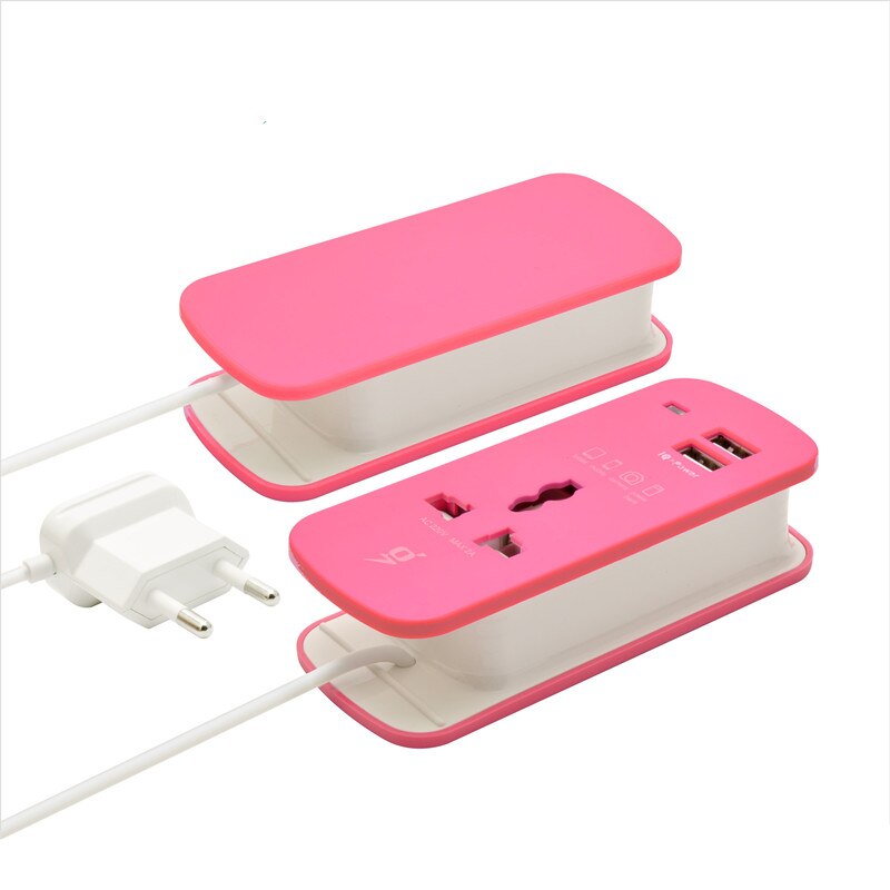 Smart Universal Travel Adapter Power Strip Sockets Adapter with USB Outlet EU Plug Charger 1.5m 5ft Extension Cord