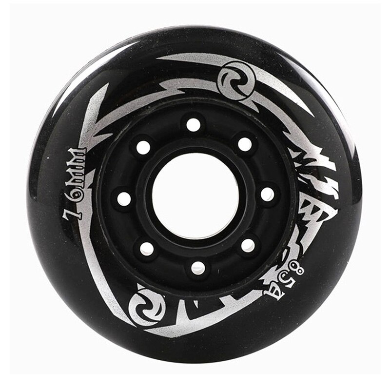 8 sztuk/zestaw 85A rolki kółka robić deskorolki szczotka ulica wysoka elastyczna odporna na zużycie hamulec proste koło pasowe płaskie koło kwiatowe 72mm/76mm/80mm: 8szt srebro 72mm