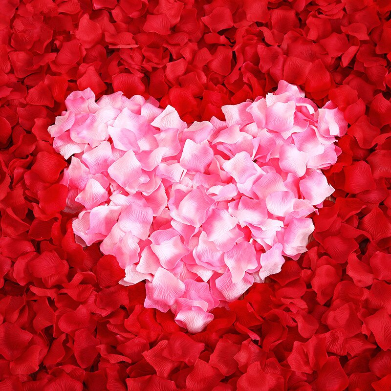 1000pcs Artificial False Petals Silk Fabric Rose Petals Wedding Decorative Party Romantic Flower Girl Throw Petal 5z