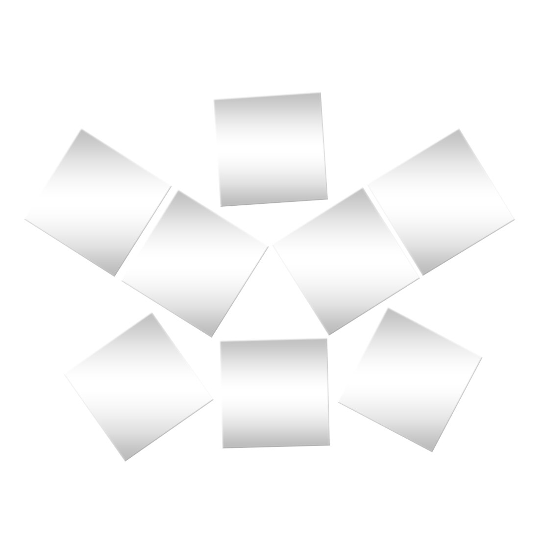 8pcs 30x30cm Mirror Tiles Wall Sticker Square Self Adhesive Stick On DIY Home