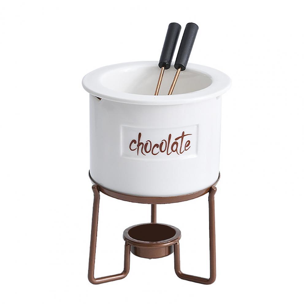 1 Set 350ml Chocolate Melting Pot Food Grade Rust-proof Metal High-Temperature Resistant Candy Candle Melting Pot for Home Pot: Default Title