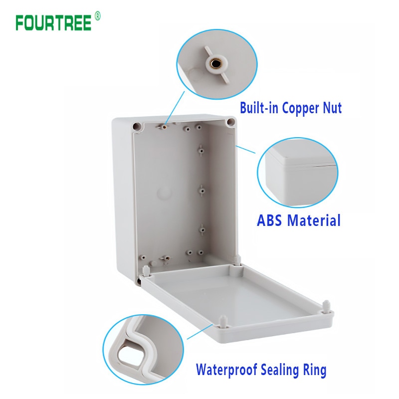 IP67 Waterproof Plastic Enclosure Box Electronic ABS Material Outdoor Junction Box Electrical Project Instrument Case DIY