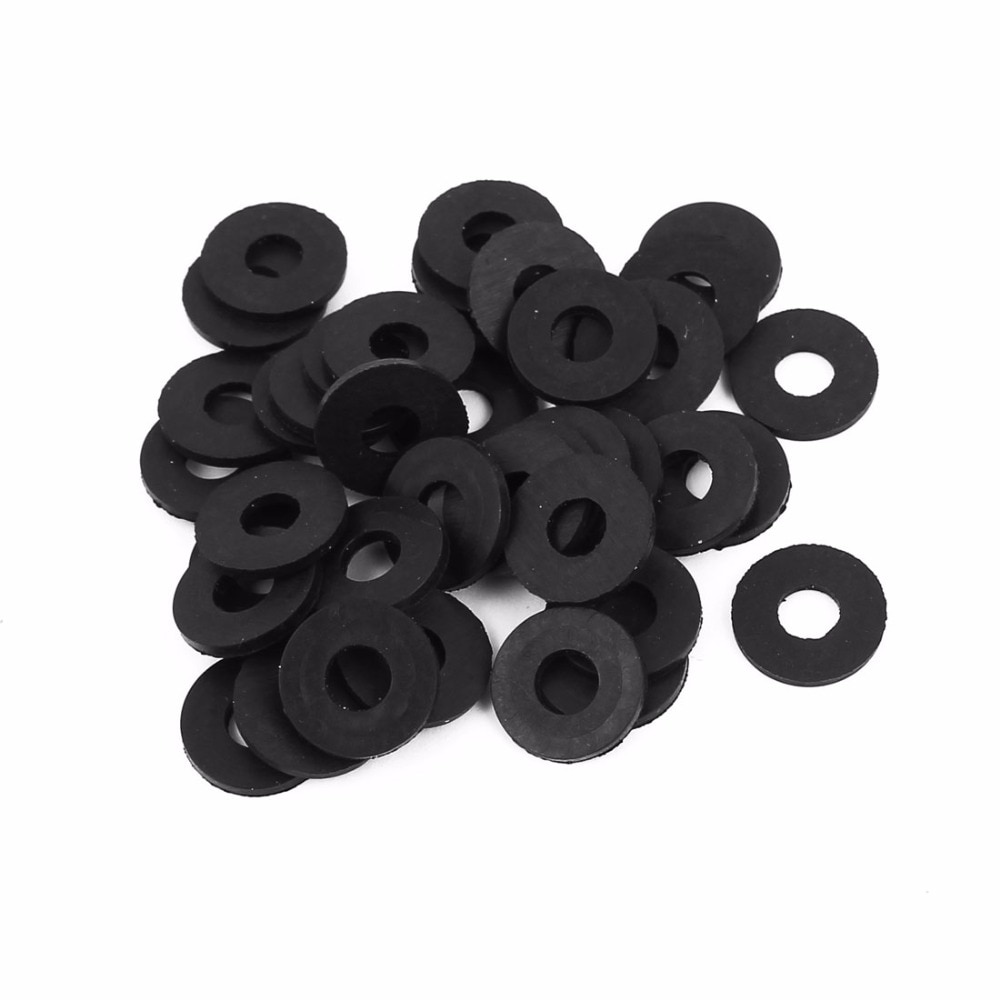 Uxcell 5 x 12 x 1mm oljemotstånd o-ringsslang packning platt gummibricka parti för krangenomföring 40 st svart