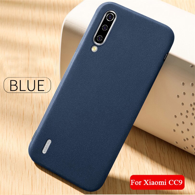 Funda de teléfono a prueba de golpes para Xiaomi mi A3 9SE 9 CC9 CC9E suave TPU arenisca cubierta mate para Xiaomi mi A3 Lite fundas ajustadas delgadas: For Xiaomi A3 Lite / Navy