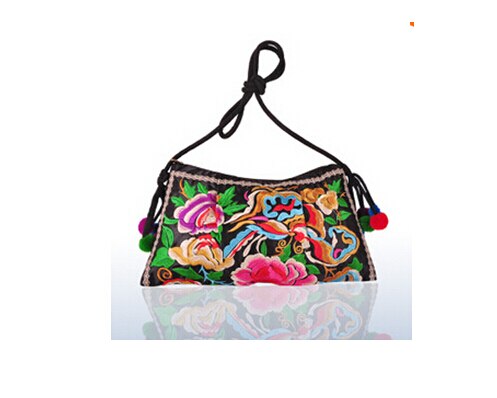 Mode Creatieve vintage Borduurwerk boodschappentassen! Leuk Bohemian Bloemen Lady Schouder & Crossbody tassen Nationale Canvas Carrier: 3