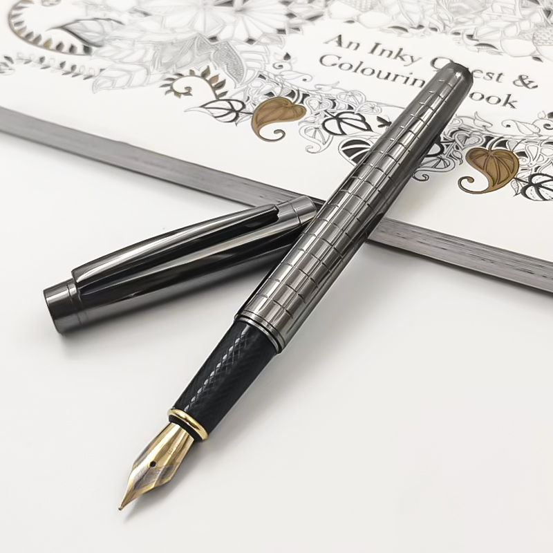 1PC Fountain Pen Luxury Business Writing Signing Calligraphy Ink Nib Pens Box Office Stationary Supplies 03924: PURPLE