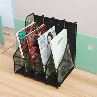 multi-layer metal office desktop file rack data sorting folder student storage organizer holder for A4 document Office supplies