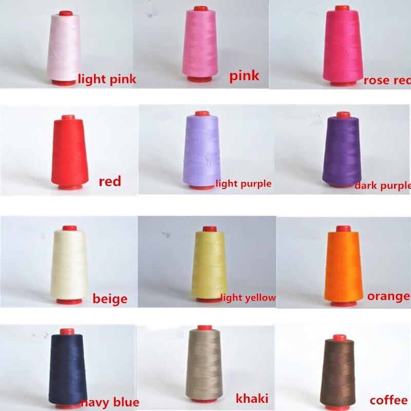 17 Colors 3000 Yards Overlocking Sewing Machine Industrial Polyester Thread Metre Cones