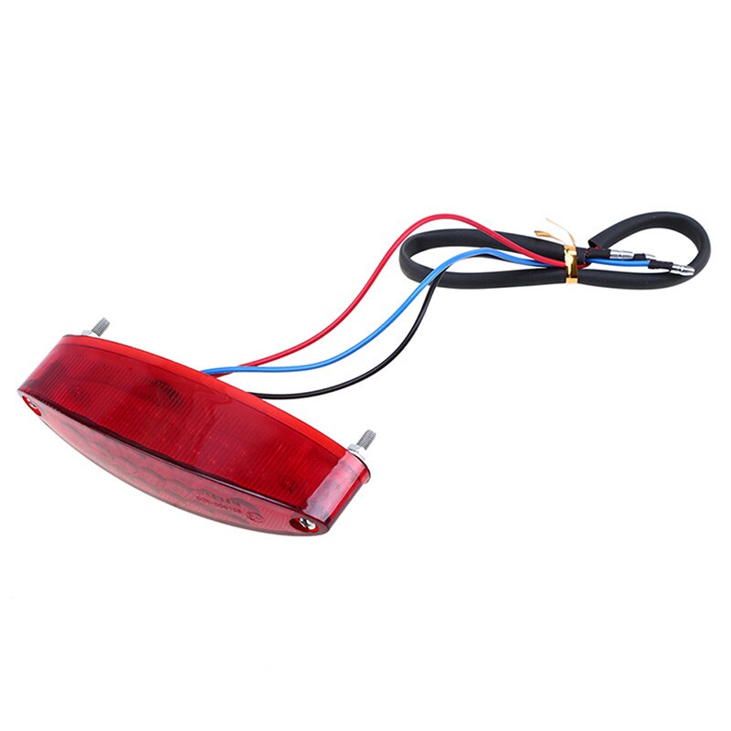 12 cmx 3.5cm stop rødt lys til dirtbike baglygte baglygte bremselys motorcykel cykel bagende: Rød