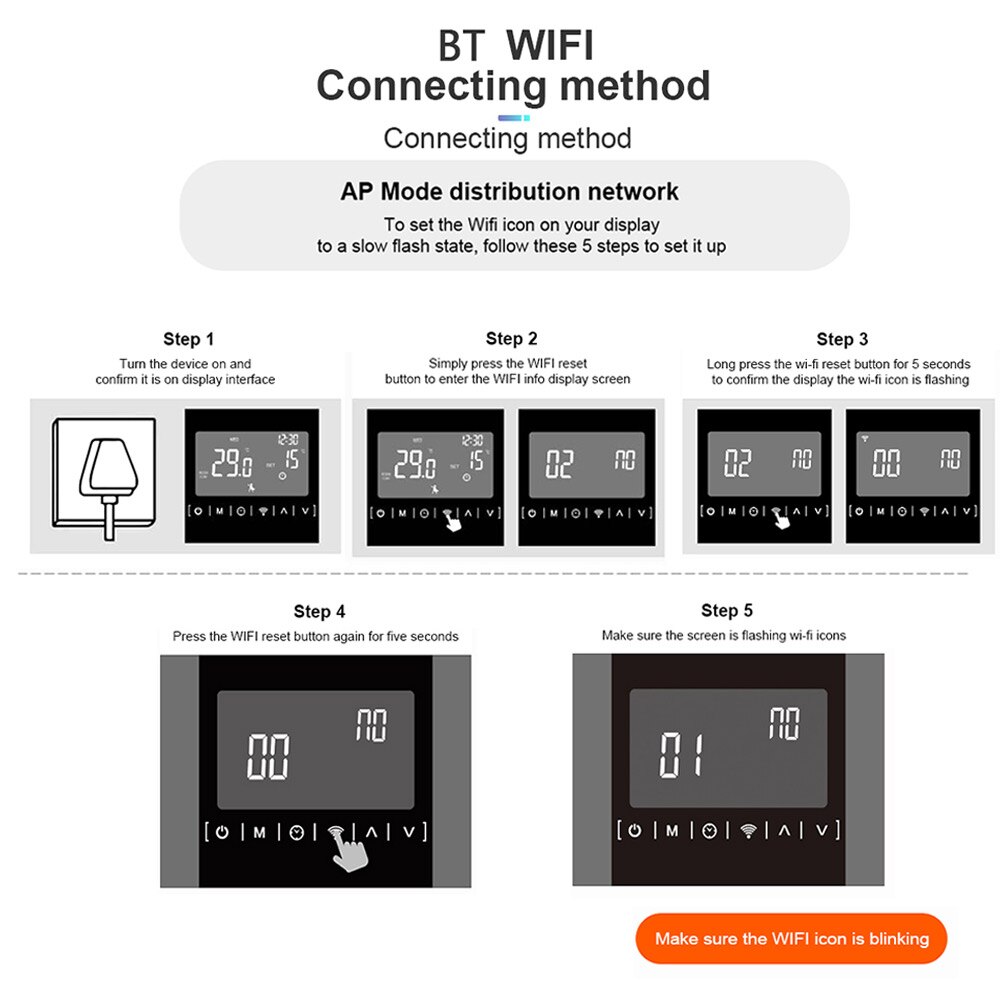 Wifi Thermostat Wireless Smart Temperature Controller LCD Touch Screen Programmable Thermostat Electric Floor Heating Thermostat