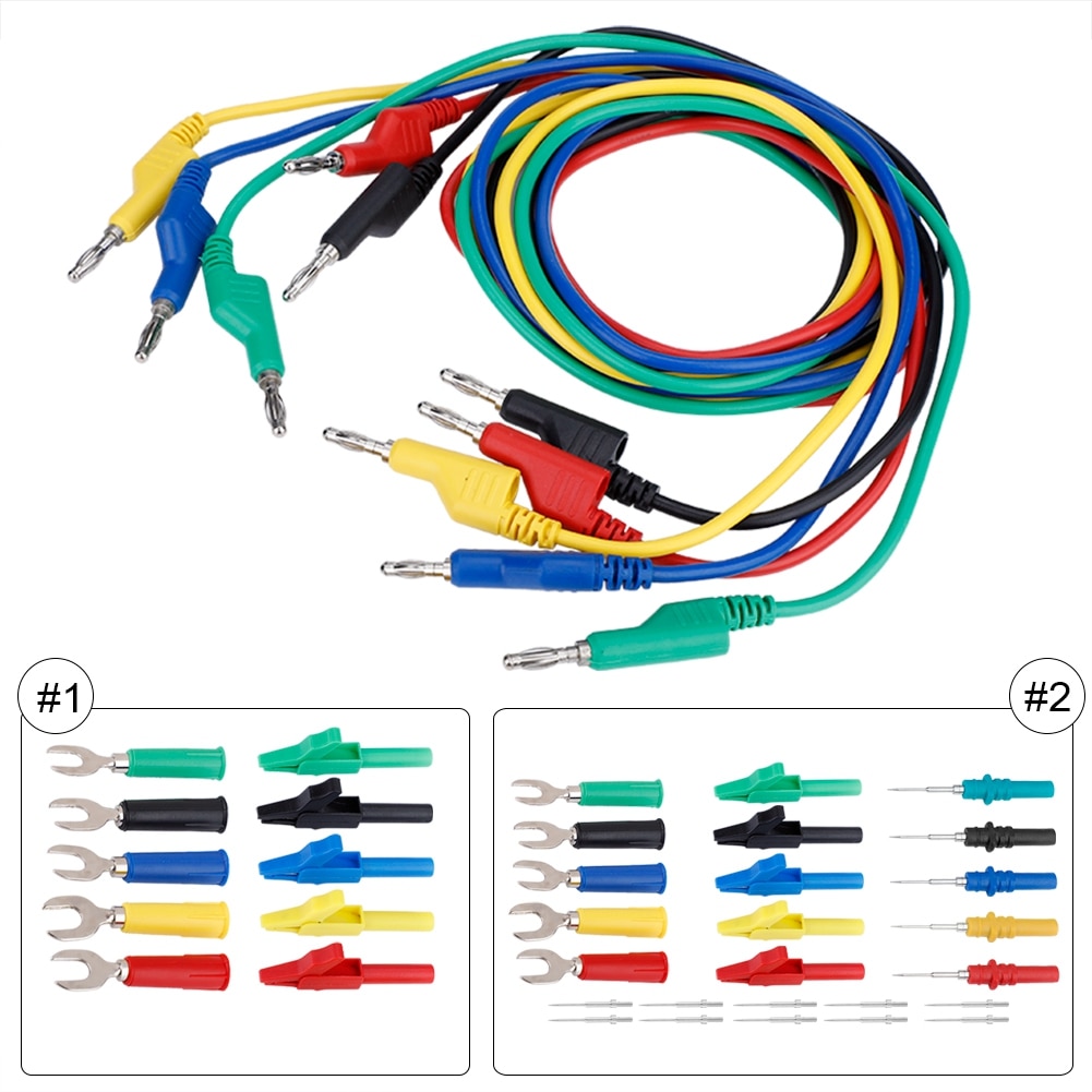 P1036a/p1036b bananplugger testledningssett til multimeter klipsinnsats e