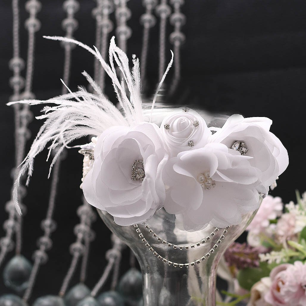 Cinturón de lujo con flores y plumas grandes para mujer, fajín de señora para de boda con diamantes de imitación y cinturón para chica de cristales, S478: applique no ribbon