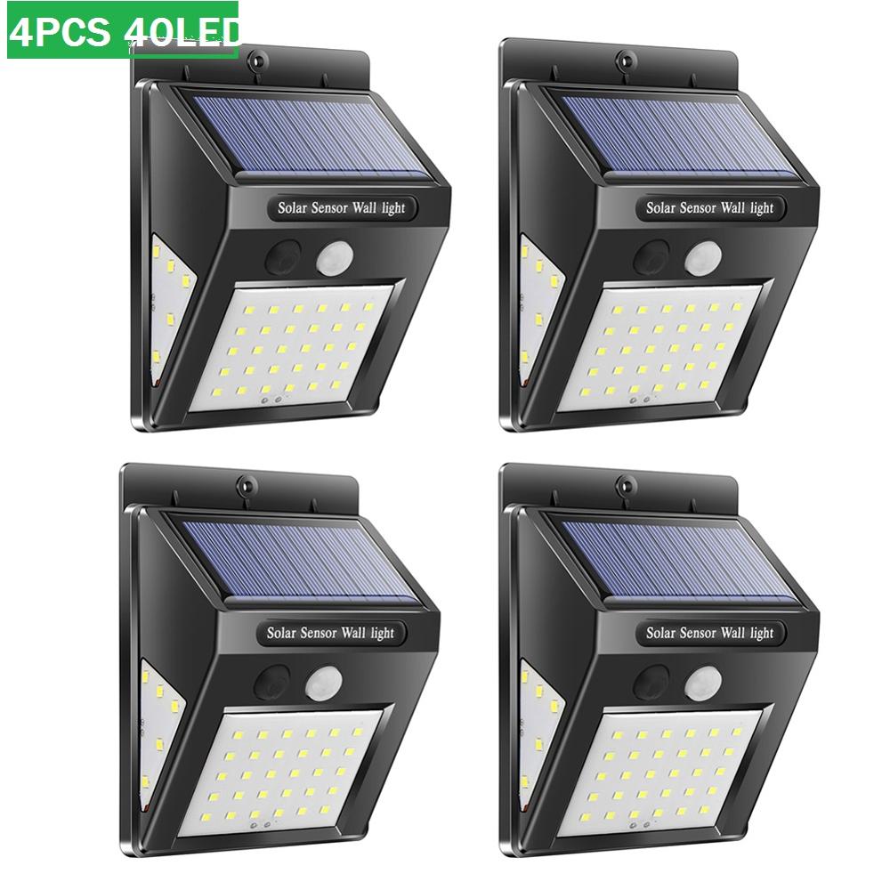30/40LED Solar Light Motion Sensor Waterdicht Yard Path Outdoor Tuin Lamp Voor Tuin Decoratie Straat Lantaarn: 4pcs 40 LED