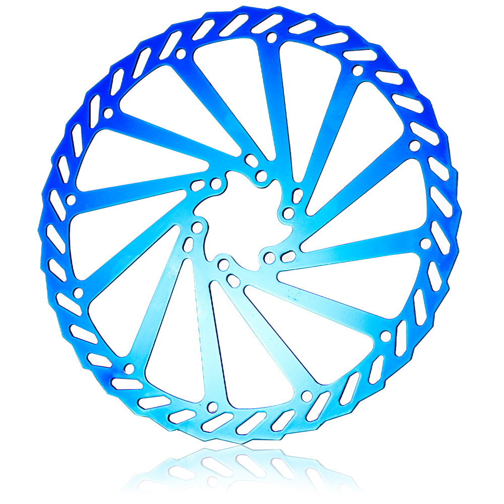Rotori del freno per bicicletta a scelta, rotore del freno a disco per bici da strada MTB in acciaio 160mm/180mm/203mm, per linea centrale SHIMANO SRAM: 203mm Blue