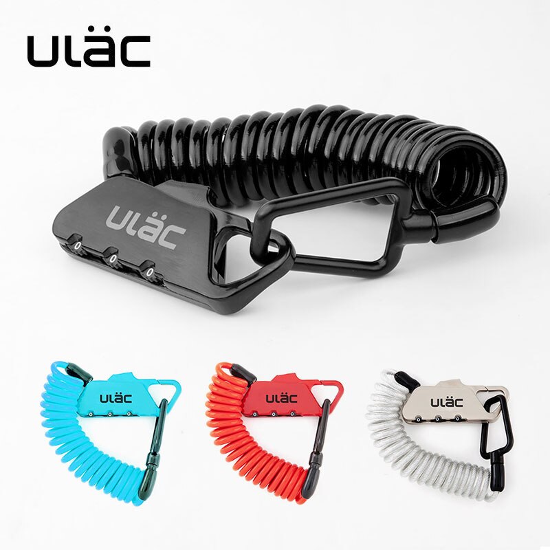 ULAC-candado de combinación para bicicleta K2S, 3 dígitos, Combo reiniciable, cuerpo de aleación de Cable de 1,2 M