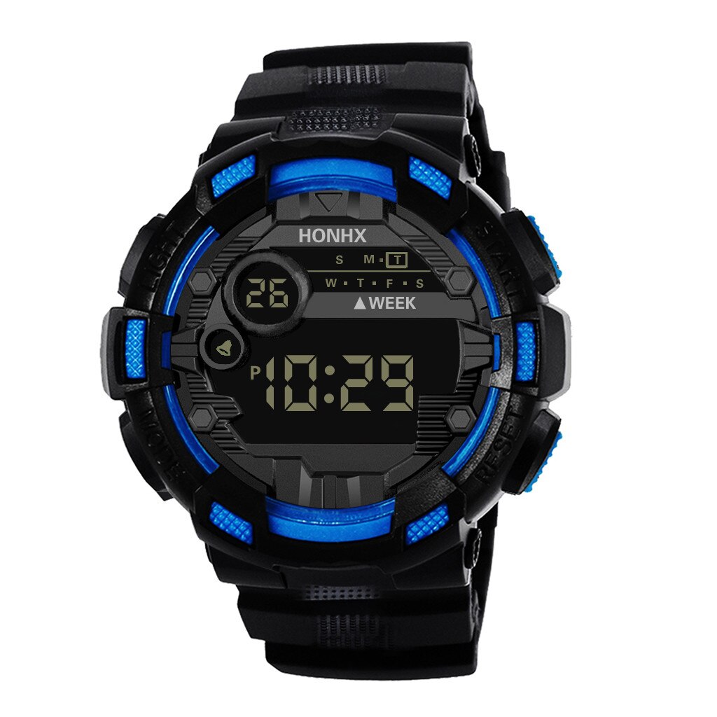 Luxe hommes montre numérique montre LED étanche Date Sport montres hommes réveil extérieur montre électronique reloj hombre