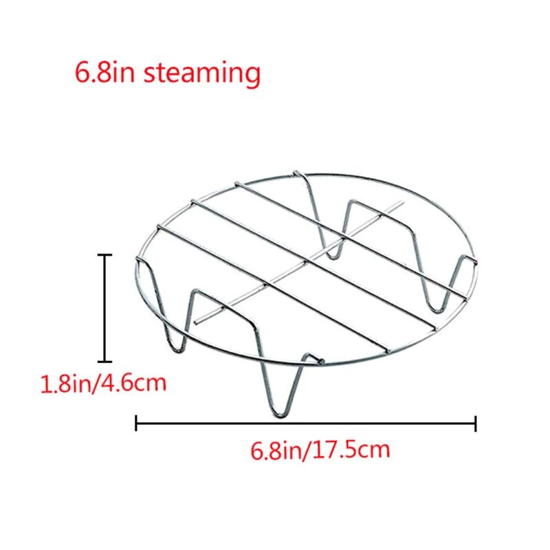 6 Stks/set 7 Inch Pizza Pan Air Friteuse Accessoires Bakken Grill Rack Cake Vat