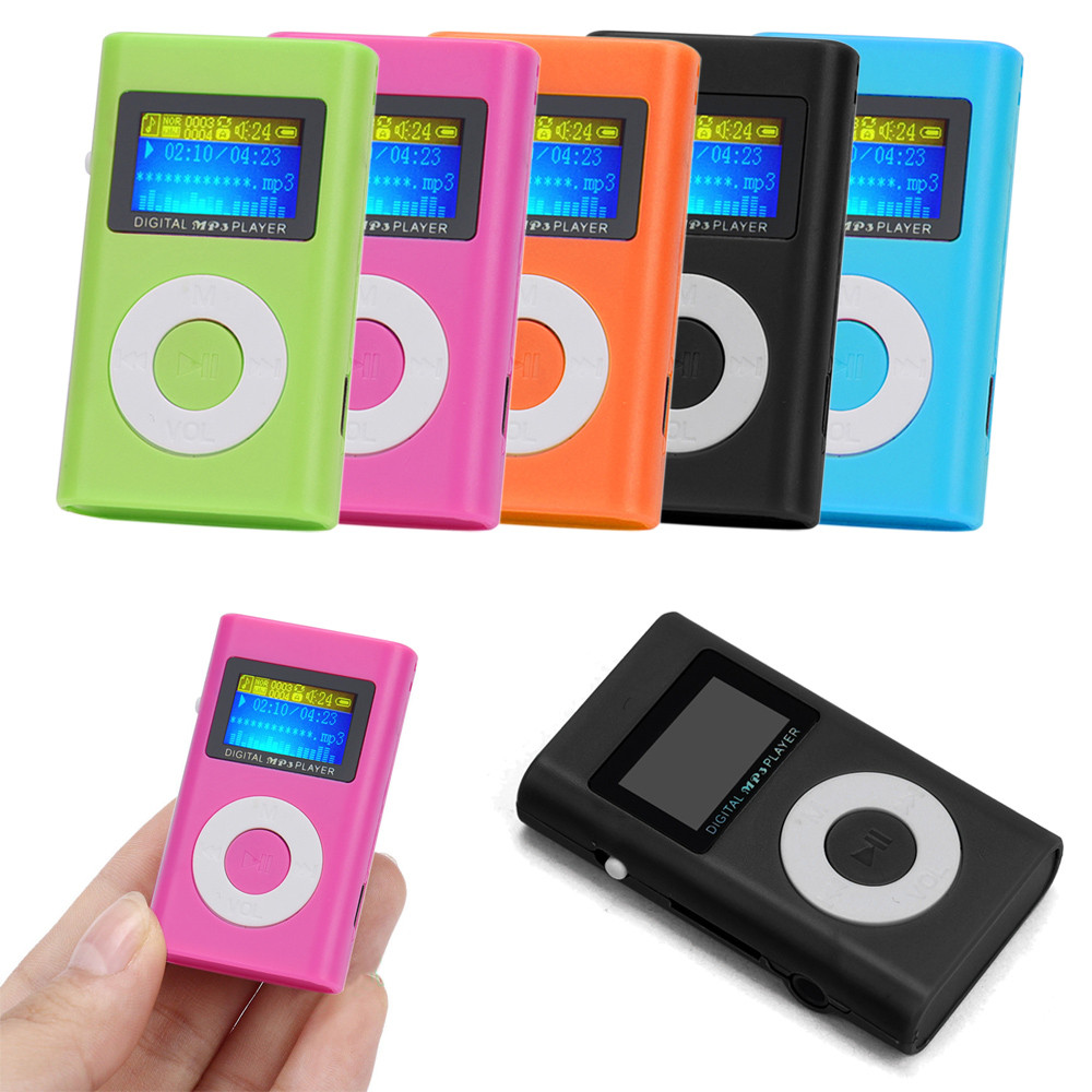 USB Mini MP3 Player LCD Screen Support 32GB Micro SD TF Card Red#T2
