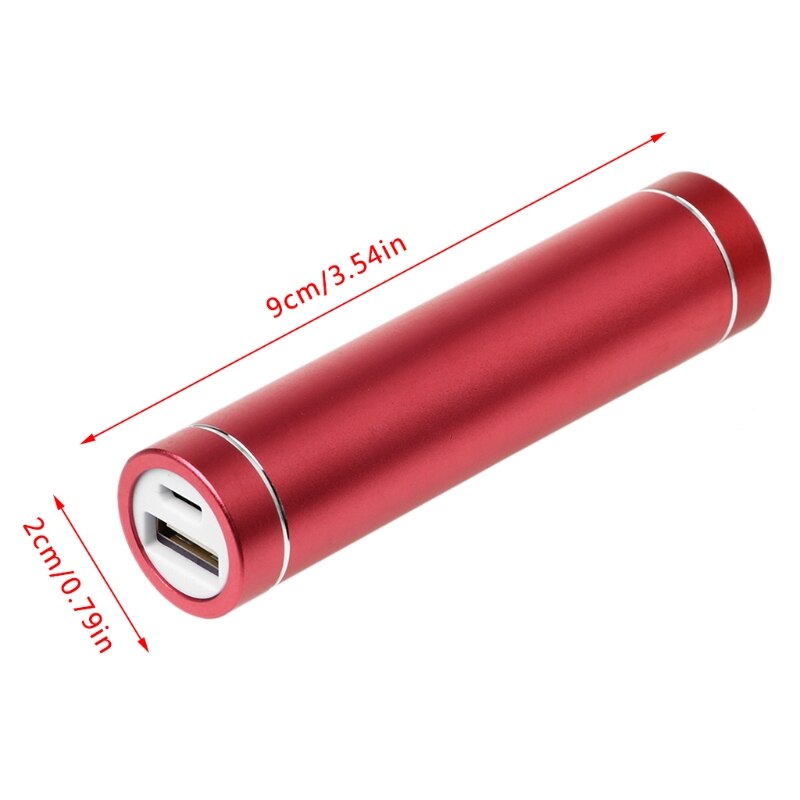 Caja de Banco de energía móvil USB portátil para cargador de batería 1x18650