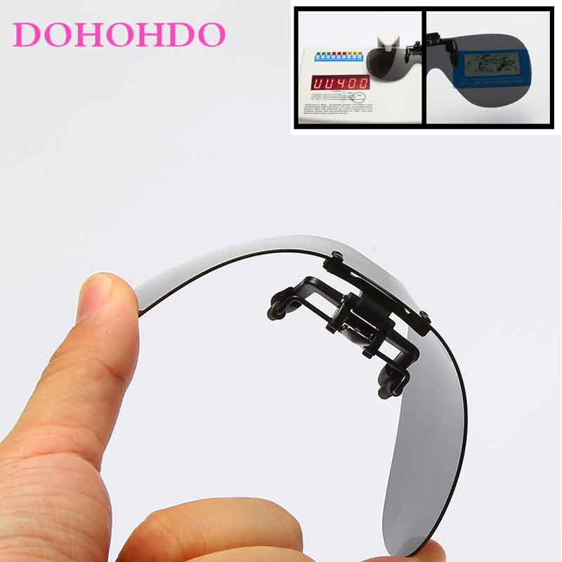 Vintage hombres Flip Up Clip en Gafas De Sol polarizadas fotocromáticas lente amarilla Gafas De conducción nocturna Gafas femeninas Gafas De Sol