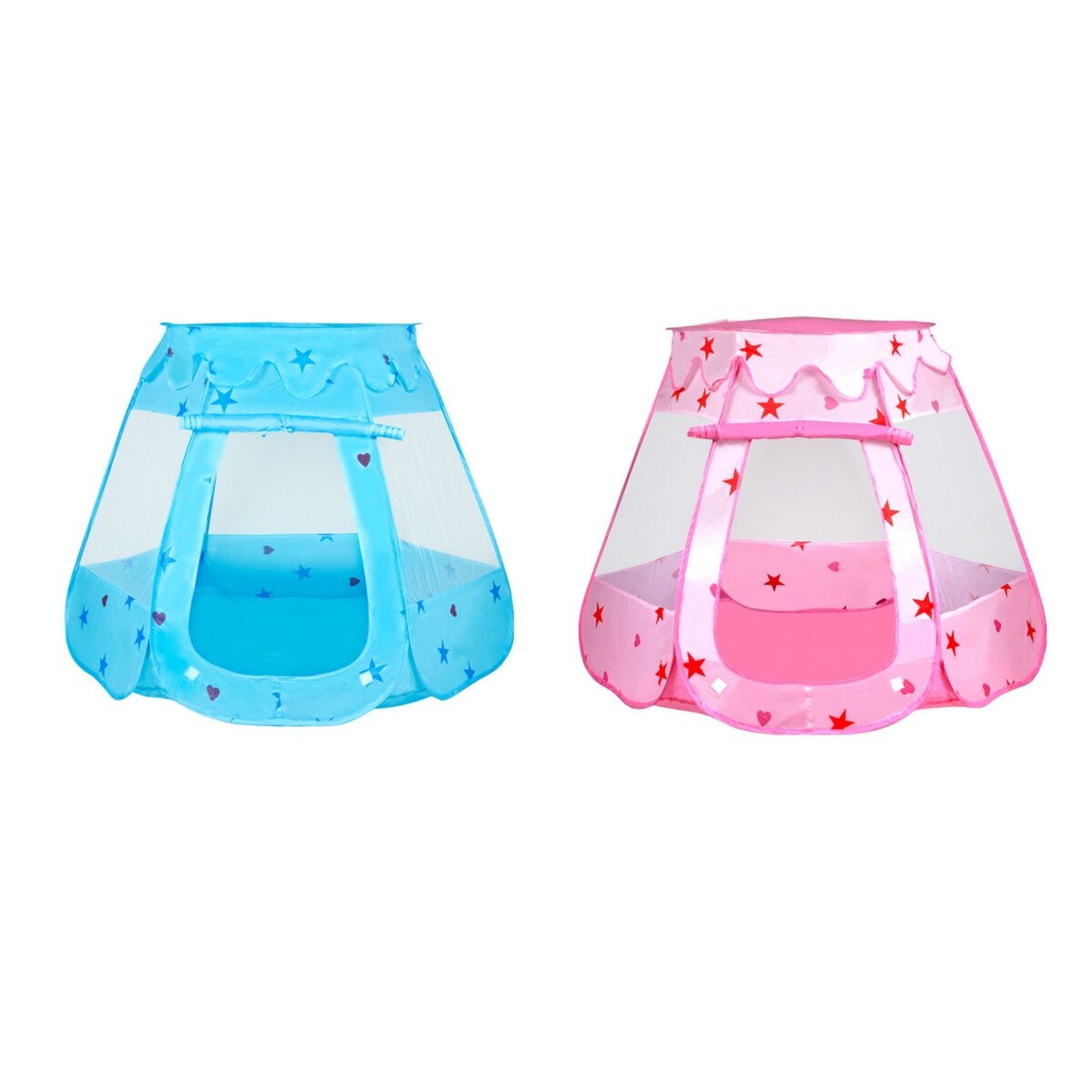 Pink/Blue Castle Tent Kids Boys Girls Children Funny Play Portable Princess Prince House Fairy Home Playhouse 120cm*90cm*70cm