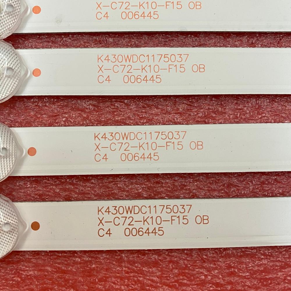 8 PCS/lot LED backlight strip for 43PFT4002 43DL4012N 43HFF5952 L43E6800 K430WDK3 K430WDC1 A1 A3 4708-K43WDC-A3113N11 A1113N11