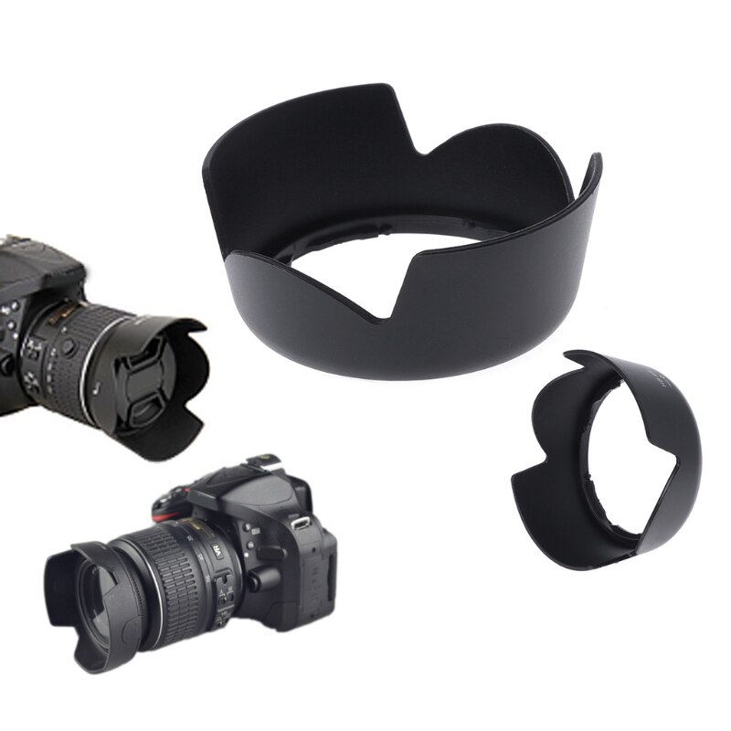 HB-69 Bayonet Mount Camera Lens Hood For D3200 D3300 D5200 D5300 DX18-55mm