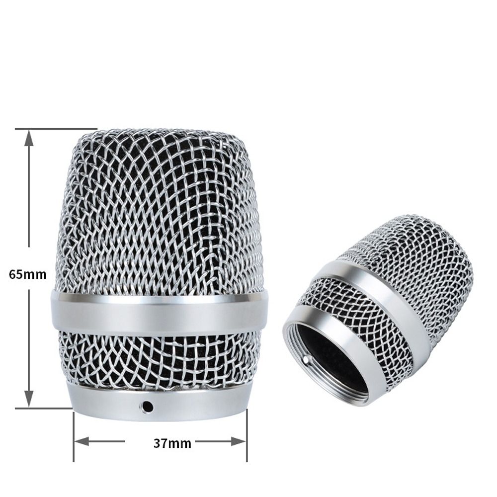 Head Replacement High Density Sponge Accessory Metal Mic Mesh Cover Microphone Mesh Head Microphone Grill Head Replacement Head: Red