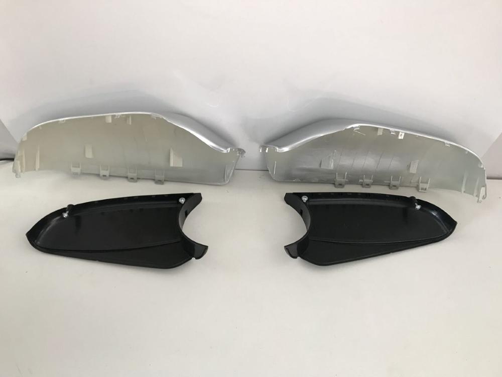 car WING DOOR MIRROR COVER FOR VAUXHALL ASTRA H MK5 2004 silver painted COLOR Lower $upper covers