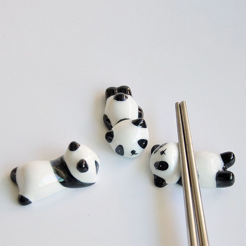 Leuke Cartoon Panda Keramische Eetstokjes Houder Eetstokjes Houder Stand Praktische Mode Keuken Servies