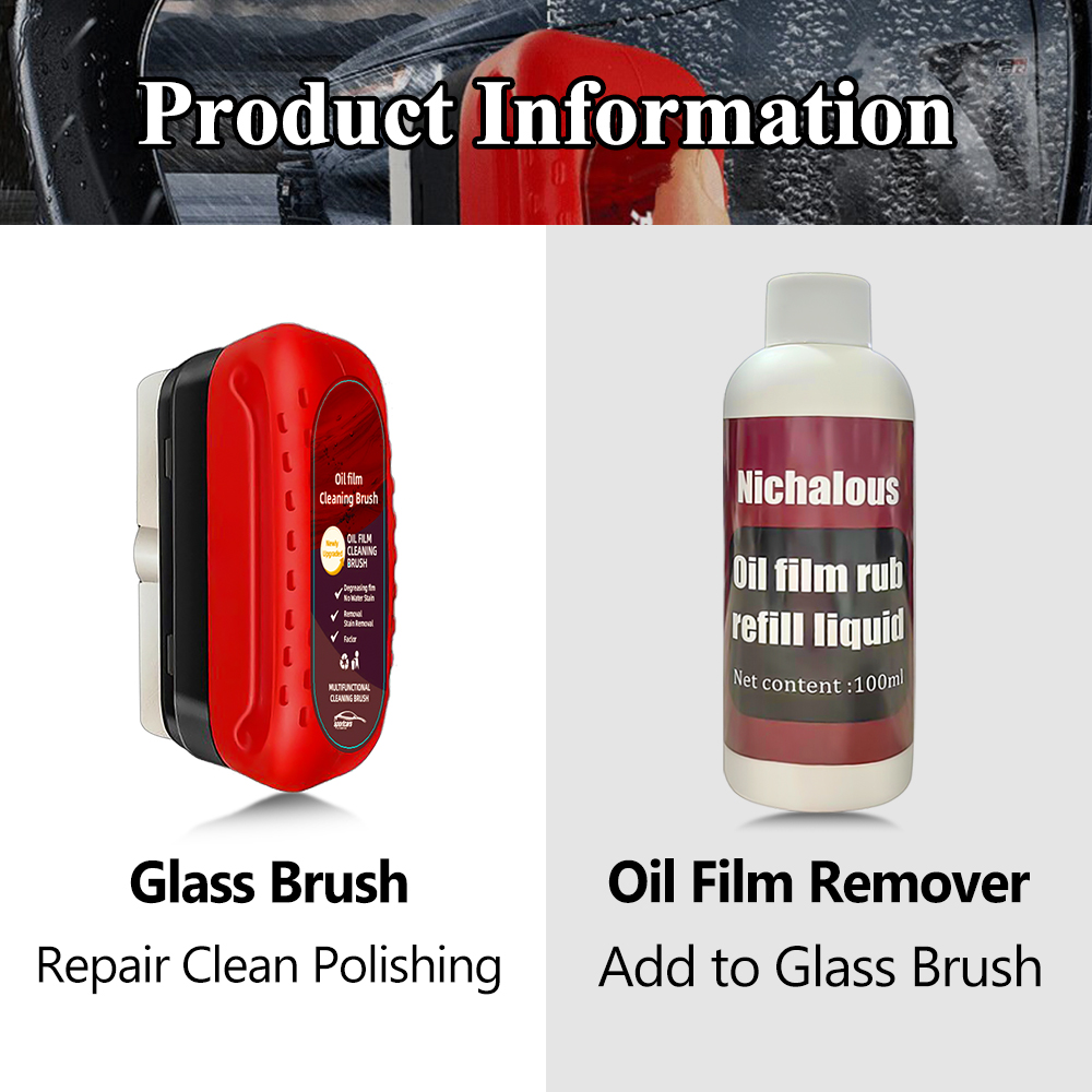 Car Glass Coating Oil Film Clean Brush Rearview Mirrors Anti-fog Rain-proof Windows Cleaning Glass Repair Lamp Polishing Agent