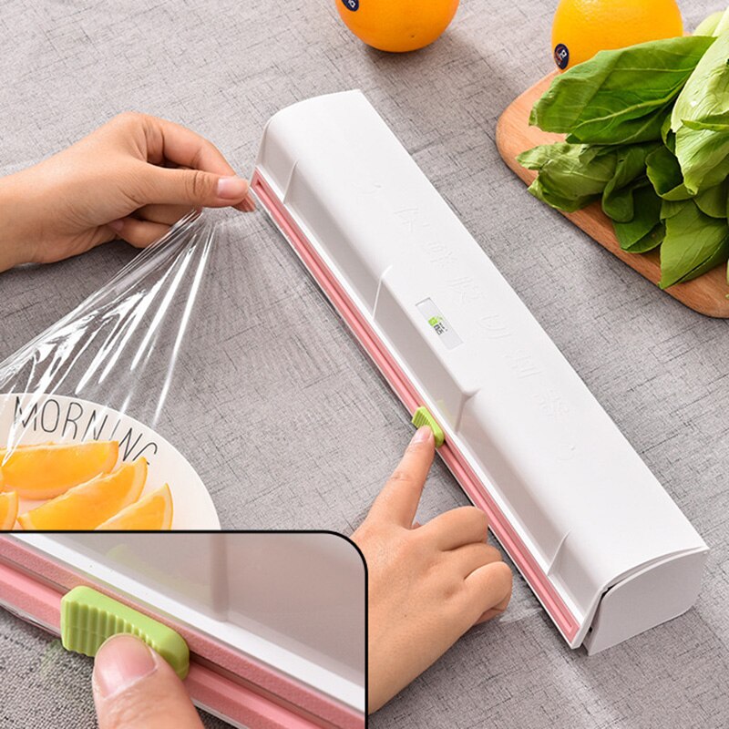 Cling Film Cutter, Kitchen Cutter Cling Film Cutter Storage Foil Dispenser