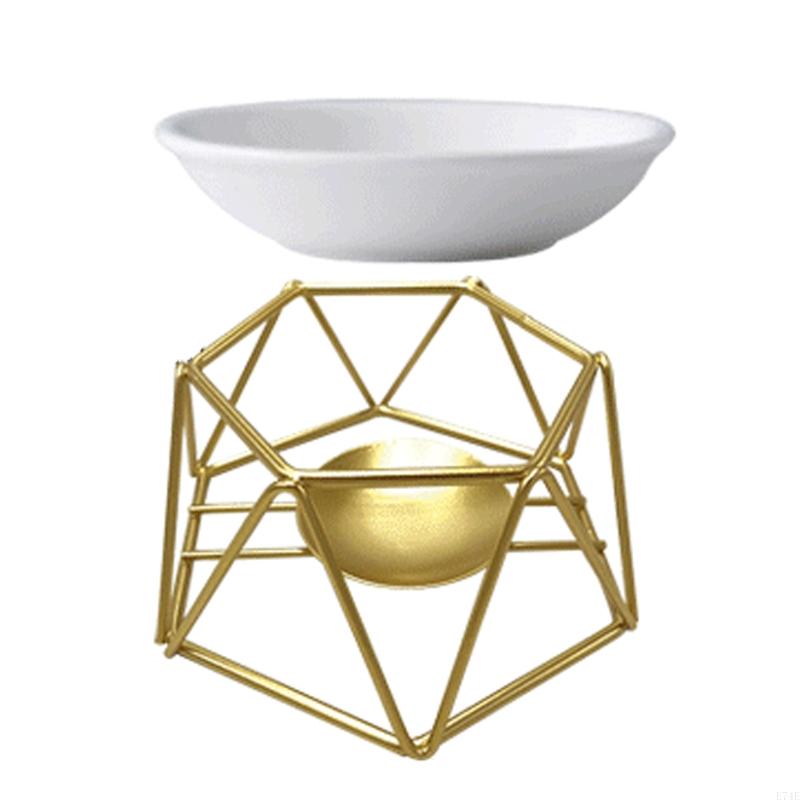 E74E Noordse geometrische kaarsenhouder Smeedijzeren kandelaar met wierookgerecht voor thuisbasis Verjaardagsfeestje Desktop