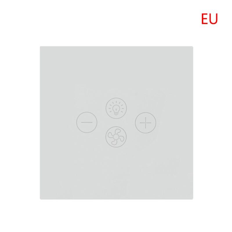 Smart wifi-ventilator lysafbryder eu / us loftventilatorlampe switch trådløs fjernbetjening håndfri stemmestyring timerindstilling: W-eu