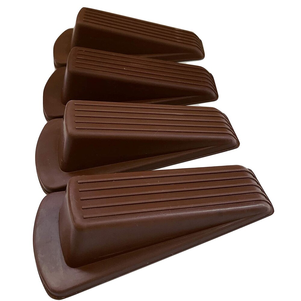 Home Premium Rubber Door Stop - Large Door Stopper Wedge, Multi Surface: 2