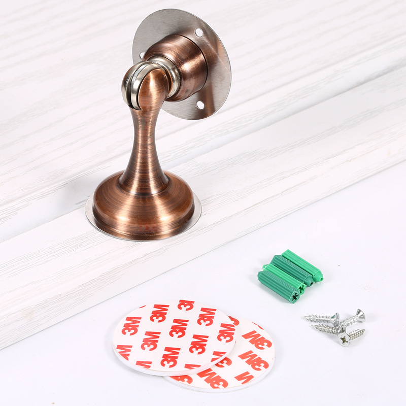 Stainless steel thickened non drilling strong magnetic indoor door anti-collision door block ground suction: 04