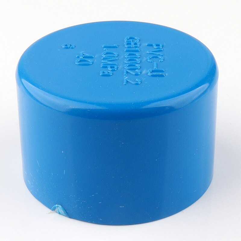 5~100pcs Size 20~50mm PVC Water Supply Pipe End Plug Connector Plastic End Cap Fittings Irrigation System Watering Blue Parts