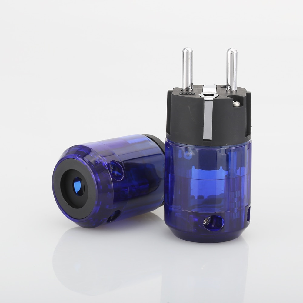 5 stücke Neue High-End Rhodium Überzogene P-037E EUR Schuko EU Power Stecker für DIY Hifi Elektrische Power Kabel