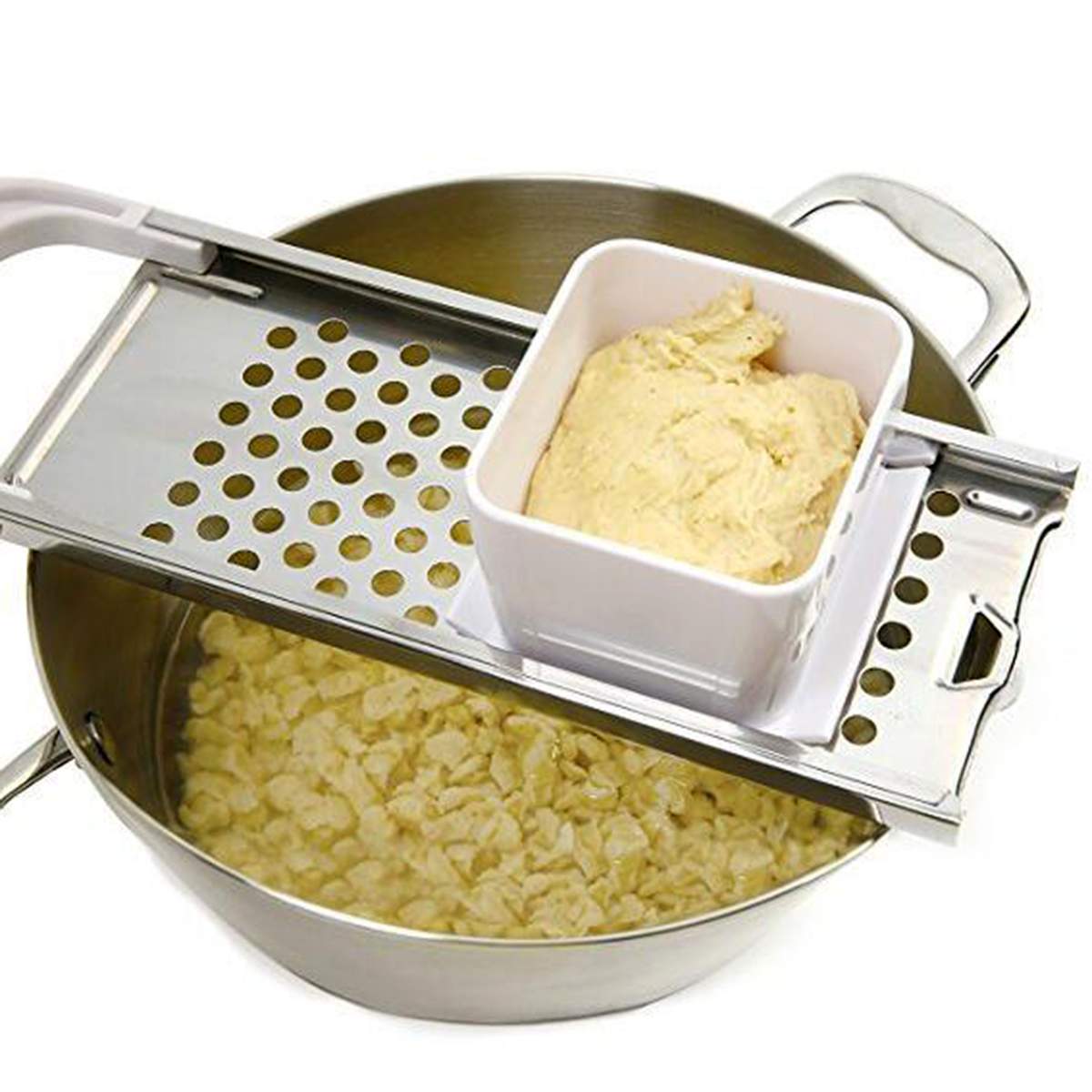 Pasta maskine manuel nudel spaetzle maker rustfrit stål klinger dumpling maker pasta madlavning værktøj køkken tilbehør