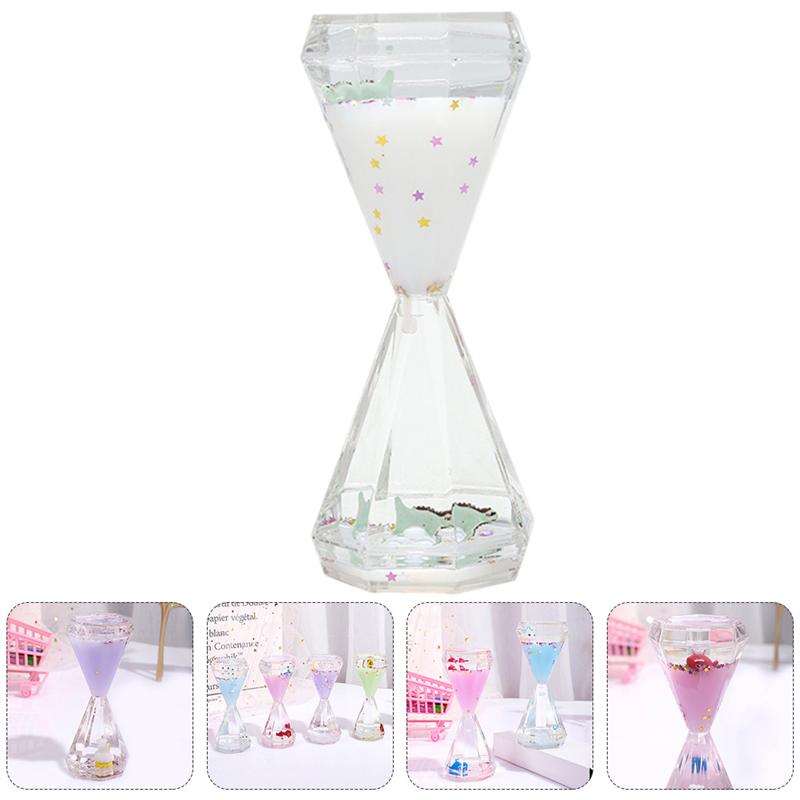 1 Pc Acryl Zandloper Decoratieve Ambacht Zand Klok Timing Props Zand Glas Decoratie Zandloper Ornament Willekeurige Kleur