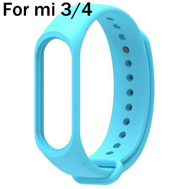 Inteligentna bransoletka dla Xiaomi Mi Band 6 5 pasek silikonowy MiBand 3 4 bransoletka pasek na rękę dla Xiaomi Mi Band 6 wymienny pasek do: Light blue mi 3 4