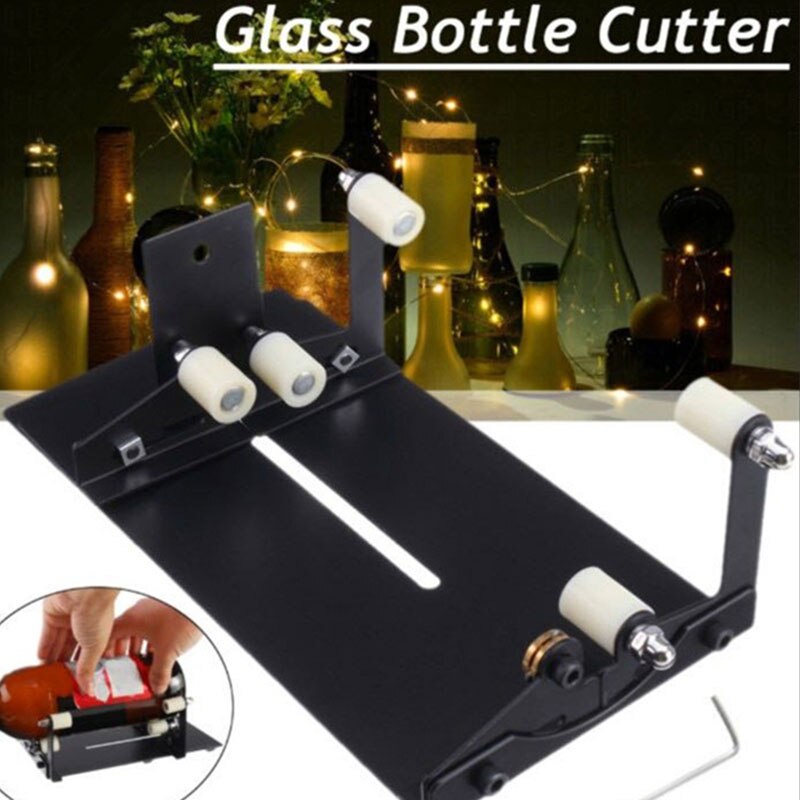 Glass Bottle Cutter Square Round Bottle Cutting Machine Wine Bottles Cutter Tool with Accessories TN99